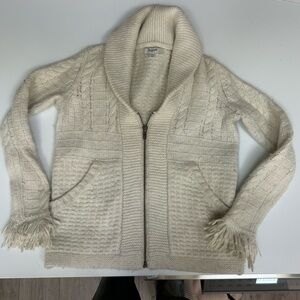 Madewell zip front chunky sweater